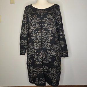 Gold fillagree sweater dress